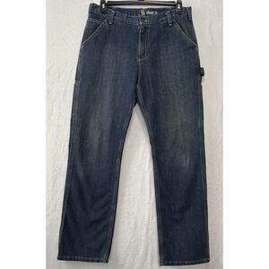 Carhartt Relaxed Fit Jeans Mens Size Pants Workwear Outdoors Size 34x32
